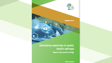Cover of the report: "Simulation exercises in public health settings"