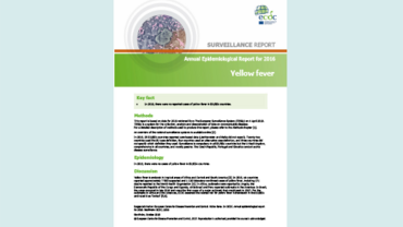 Cover of the report: Yellow fever - Annual  Epidemiological Report for 2016
