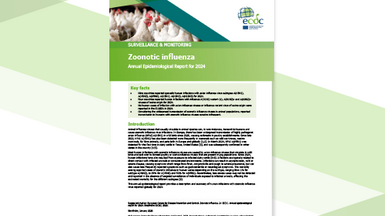 Cover of the report: "Zoonotic influenza - Annual Epidemiological Report 2024"