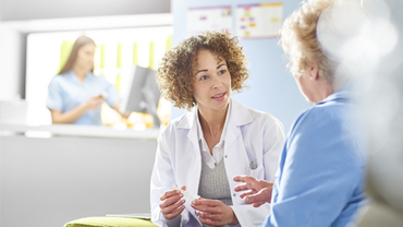 Doctor and elderly patient