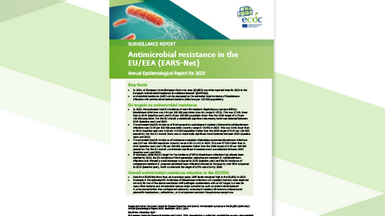 Cover of the report: "Antimicrobial resistance in the EU/EEA (EARS-Net) - Annual Epidemiological Report for 2023"