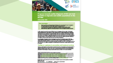 Evidence brief: Progress towards earlier diagnosis of HIV and viral hepatitis - cover