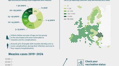Infographic:  Measles in Europe 2024