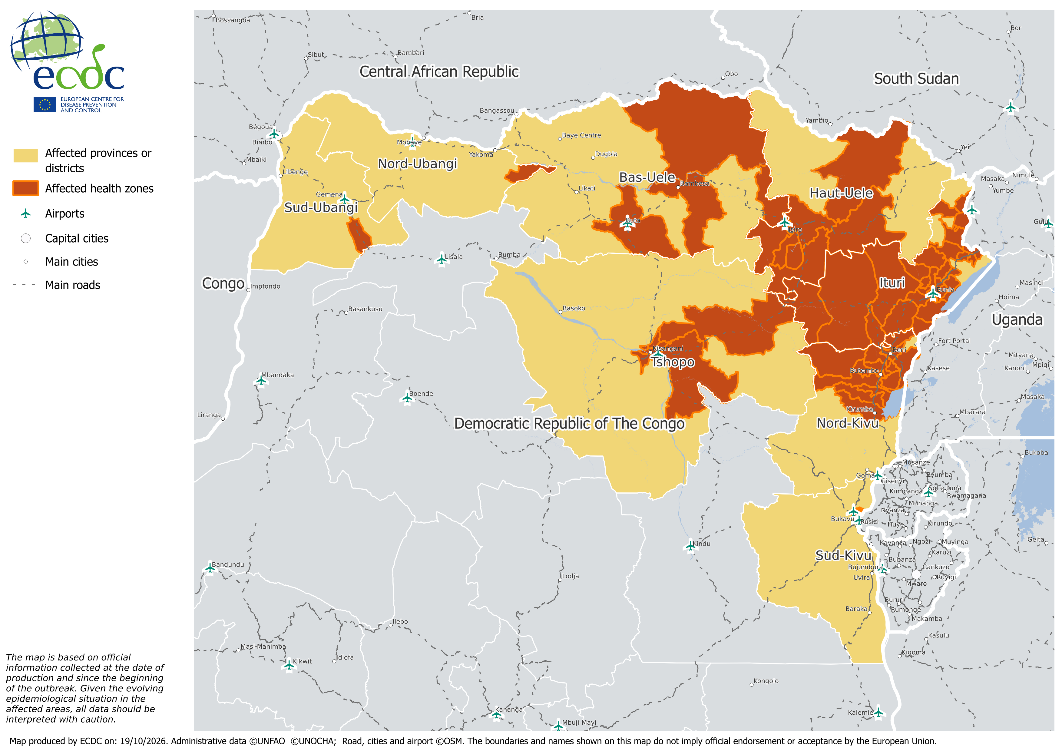 Figure 1. Ebola disease outbreak caused by Bundibugyo virus - Democratic Republic of the Congo - 2026