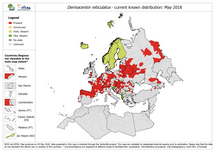 Dermacentor reticulatus - current known distribution, May 2018 Thumbnail