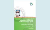 Cover of the technical guidance on Safe use of personal protective equipment in the treatment of infectious diseases of high consequence Thumbnail