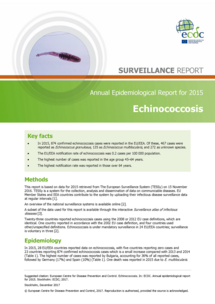 Cover of Echinococcosis annual surveillance report for 2015 Thumbnail