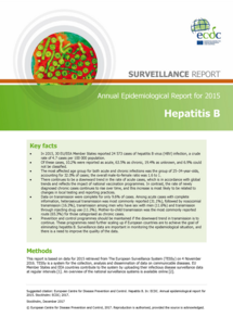 Cover of hepatitis B annual surveillance report for 2015 Thumbnail