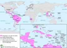 Zika transmission in past nine months, as of April 2017 Thumbnail