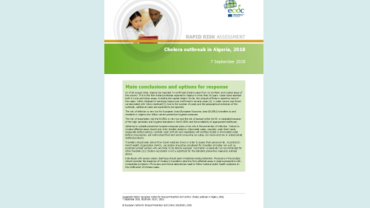 Cover - Rapid risk assessment: Cholera in Algeria, september 2018 Thumbnail